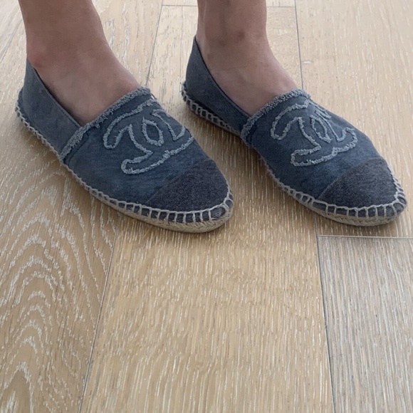 CHANEL Espadrille Flats in Blue - US Size 8 - Picture 6 of 7